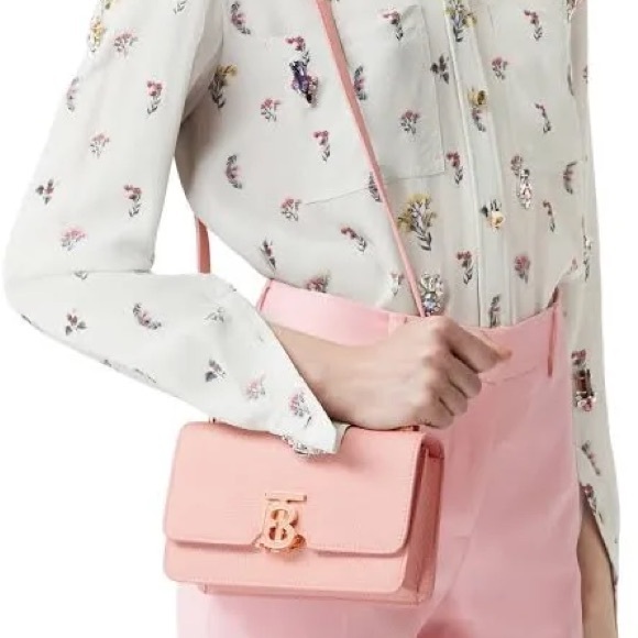 🖤SOLD🖤 NWT Burberry Mini TB Leather Shoulder Bag DUSKY PINK - Picture 3 of 12